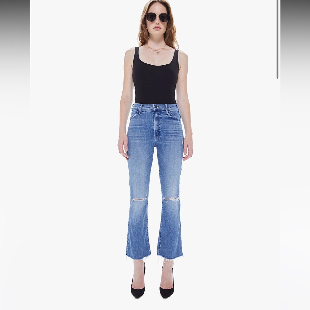 NWT Mother jeans in Hustler ankle fray